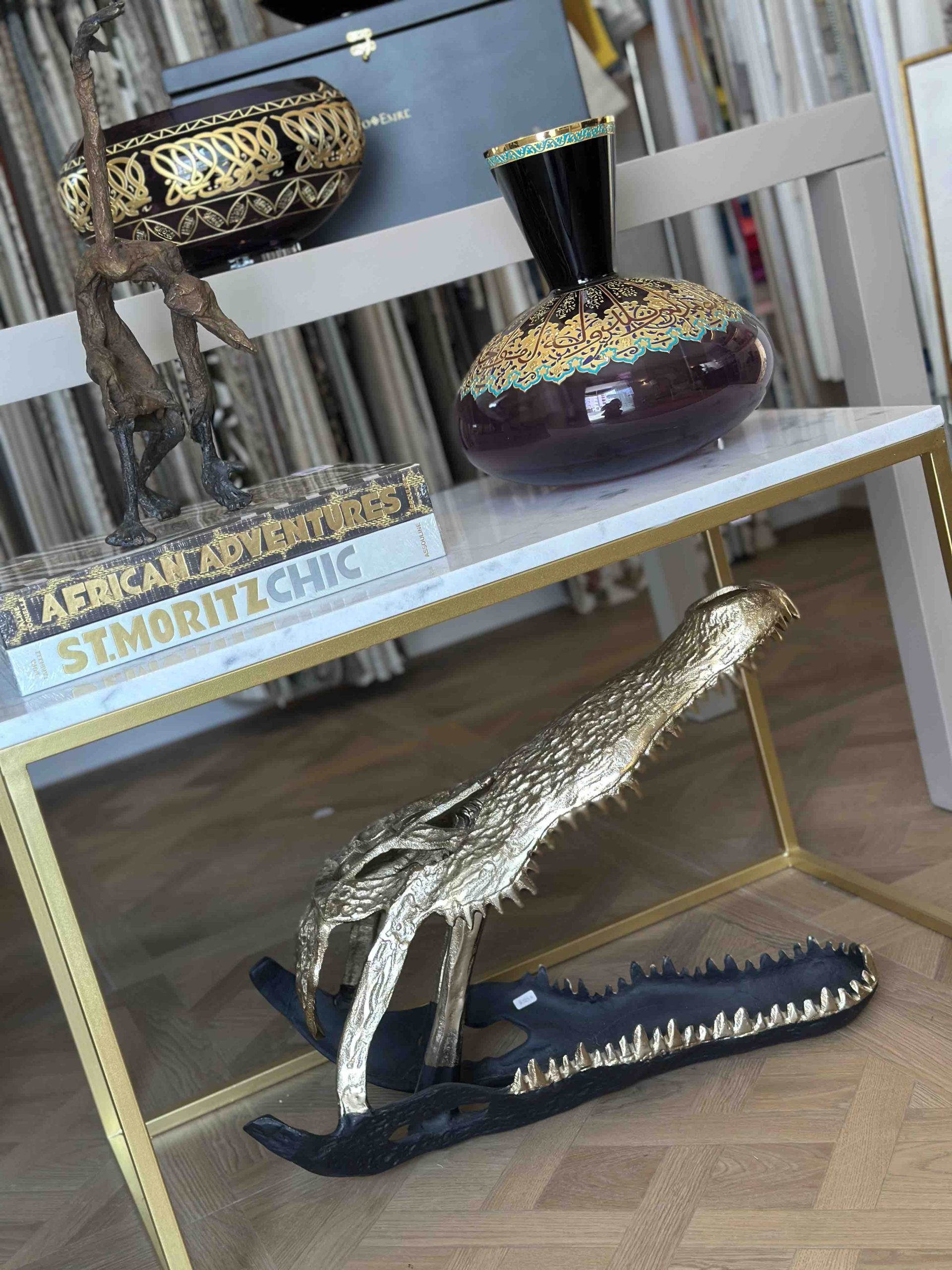 O crocodilo encontrou uma nova casa